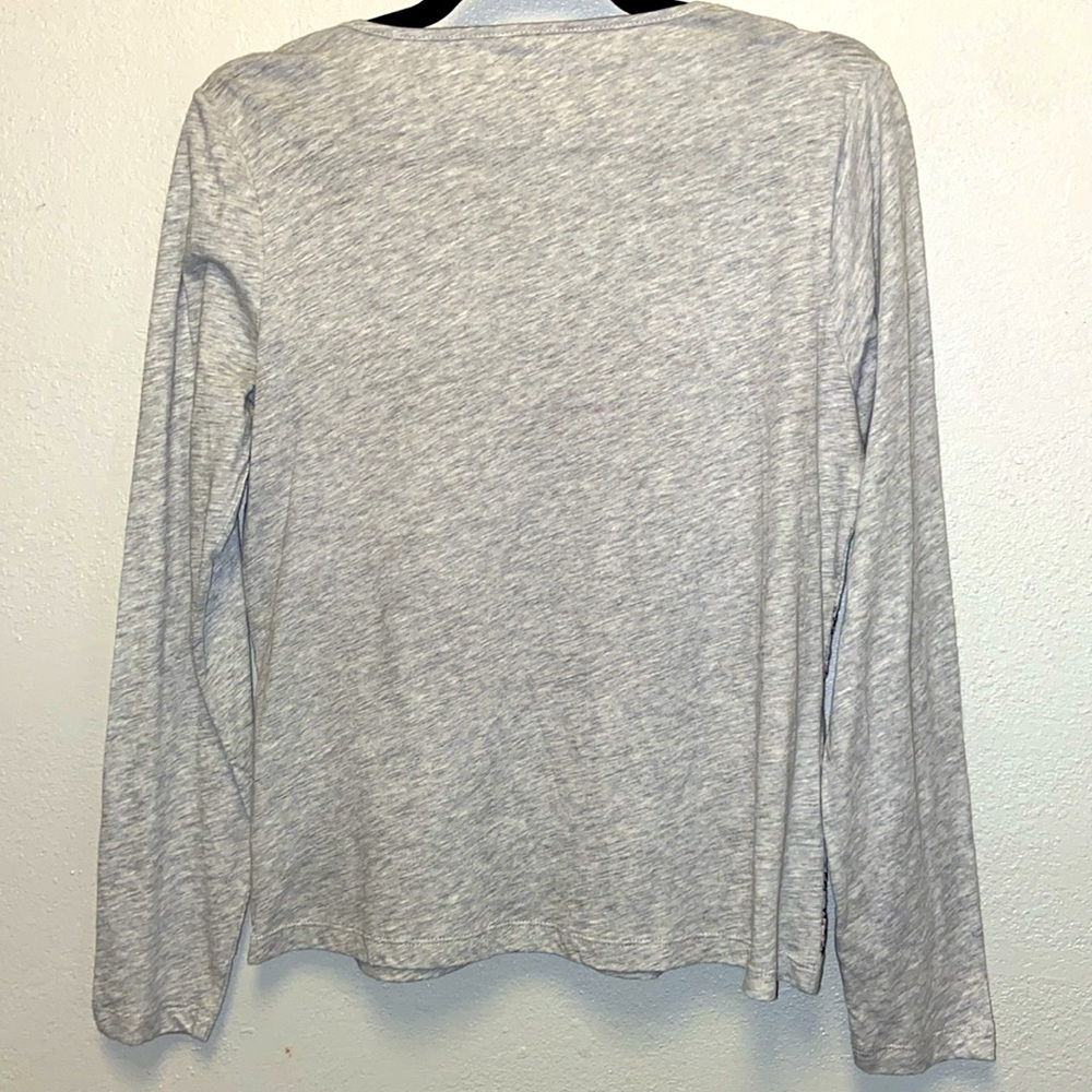Vineyard Vines Gray Embroidered Long Sleeve Preppy Top 3319 - Picture 4 of 6